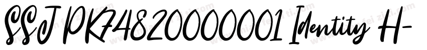 SSJ PK74820000001 Identity H字体转换